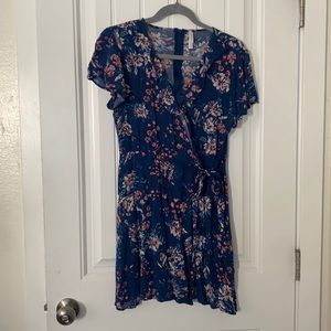 Floral side tie dress
